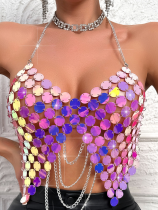 Pink Fashion Nightclub Sexy Sequins Bikini