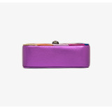 Fashionable Spliced Chain Shoulder Crossbody Rainbow Bag