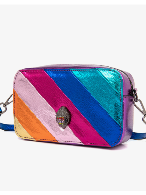 Fashionable Spliced Chain Shoulder Crossbody Rainbow Bag