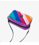 Fashionable Spliced Chain Shoulder Crossbody Rainbow Bag