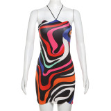 Fashionable Colorful Sexy Backless Tube Top Dress