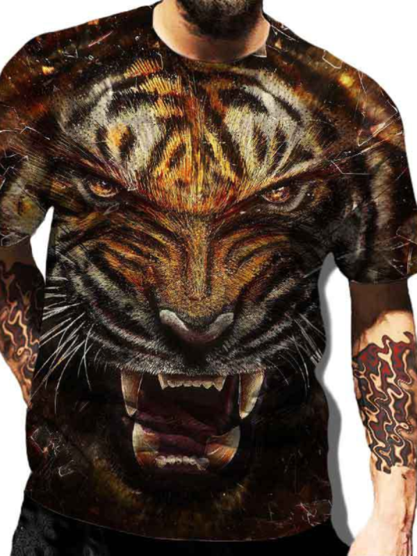 Personalized Printed Pattern Street Men's Casual Sports T-Shirt