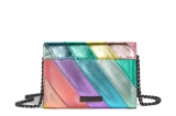 Fashionable Contrasting Color Stitching Crossbody Chain Bag