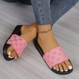 Pink Stylish Thick-soled Open-toe Beach Sandals