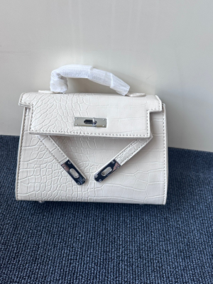 White Fashion Handbag Kelly Bag High-End Versatile Crossbody Bag
