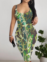 Fashion Casual Printed Women's Plus Size Dress
