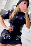 Summer Fashion Printed Hooded Dress