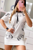 Summer Fashion Printed Hooded Dress