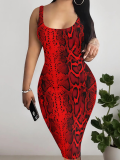 Fashion Casual Printed Women's Plus Size Dress