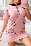 Summer Fashion Printed Hooded Dress