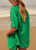 Holiday Style Ladies Shirt Fashion Casual Shorts Two Piece Set
