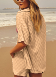 Holiday Style Ladies Shirt Fashion Casual Shorts Two Piece Set