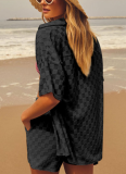 Holiday Style Ladies Shirt Fashion Casual Shorts Two Piece Set