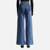 Fashionable Metal Button Twist Love Jeans