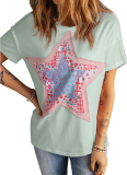 Fashion Star Patch Loose Top