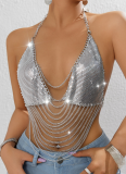 Fashion Metal Sequins Tassel Sexy Bikini Bra