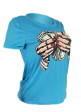 Casual US Dollar Printed Round Neck T-Shirt