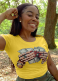 Casual US Dollar Printed Round Neck T-Shirt