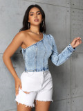 Stylish Slim Fit Denim Top