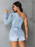 Stylish Slim Fit Denim Top