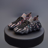 Stylish Strappy Breathable Fly Knit Sneakers