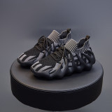 Stylish Strappy Breathable Fly Knit Sneakers