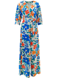 Summer Women's New Fashion Casual Printed Jumpsuit
