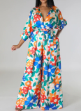 Summer Women's New Fashion Casual Printed Jumpsuit