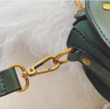 Fashionable Matte Stitching Crossbody Handheld Round Bag