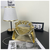 Stylish Pleated Chain Shoulder Crossbody Bag