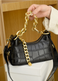 Stylish Crocodile Pattern Chain Hand Crossbody Shoulder Bag