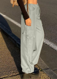 Grey New Summer Loose Slim Quick-Drying Drawstring Trousers