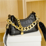 Stylish Crocodile Pattern Chain Hand Crossbody Shoulder Bag
