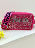 Fashionable Diamond Letter Chain Crossbody Small Square Bag