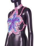 Sexy Gem Embroidered Colorful Halter Top