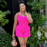 Fashionable Sling Bow Vest Two-piece Set