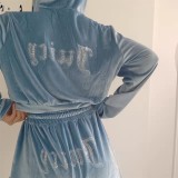 Fashionable Hot Diamond Korean Velvet Casual Two-piece Set