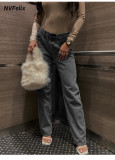 Stylish High Waist Ripped Slim Fit Jeans