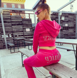 Fashionable Hot Diamond Korean Velvet Casual Two-piece Set