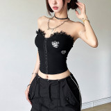 Sexy Lace Sleeveless Slim-fitting Tank Top