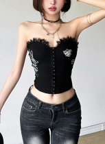 Sexy Lace Sleeveless Slim-fitting Tank Top