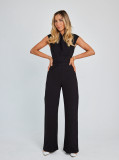Fashionable Sleeveless Slimming Wide Leg Jumpsuit