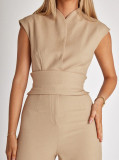 Fashionable Sleeveless Slimming Wide Leg Jumpsuit