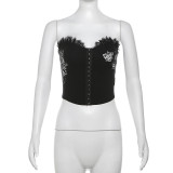 Sexy Lace Sleeveless Slim-fitting Tank Top