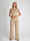 Fashionable Sleeveless Slimming Wide Leg Jumpsuit