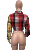 Fashionable Plaid Wool Button-lapel Small Coat