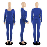 Casual Pile Pants Home Sweatpants Suit