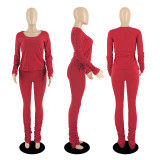 Casual Pile Pants Home Sweatpants Suit