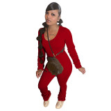 Casual Pile Pants Home Sweatpants Suit