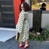 Fashionable Autumn Positioning Printed Loose Dress